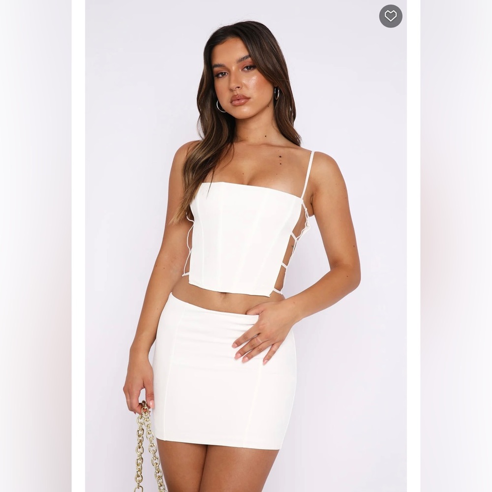 White Fox Unknown Places Bustier White size XS